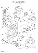 BULKHEAD Diagram and Parts List for LGT7646EQ2  Whirlpool Dryer