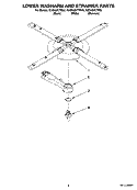 LOWER WASHARM AND STRAINER PARTS Diagram and Parts List for KUDK03CTBL0  KitchenAid Dishwasher