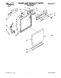 FRAME AND CONSOLE Diagram and Parts List for DU840CWDB3  Whirlpool Dishwasher