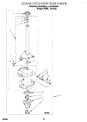 BRAKE AND DRIVE TUBE Diagram and Parts List for 4LSC9255AQ1  Whirlpool Washer