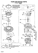 PUMP AND MOTOR PARTS Diagram and Parts List for TUD6750RD1  Estate Dishwasher
