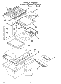 SHELF PARTS, OPTIONAL PARTS Diagram and Parts List for ET8FTKXKQ04  Whirlpool Refrigerator