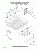 UPPER RACK AND TRACK PARTS Diagram and Parts List for KUDS50FVBL2  KitchenAid Dishwasher