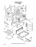 CHASSIS PARTS Diagram and Parts List for YISE630WS01  Whirlpool Range