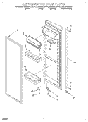 REFRIGERATOR DOOR Diagram and Parts List for KSRS25CHWH01  KitchenAid Refrigerator