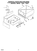 PEDESTAL PARTS (NOT INCLUDED) Diagram and Parts List for GHW9250ML2  Whirlpool Washer