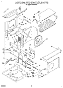 AIRFLOW AND CONTROL Diagram and Parts List for AR2400XA1  Whirlpool Air Conditioner