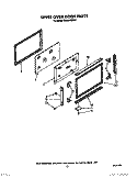 UPPER OVEN DOOR Diagram and Parts List for SE960PEPW6  Whirlpool Range