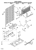 UNIT PARTS Diagram and Parts List for RT14ZKYKZ03  Roper Refrigerator