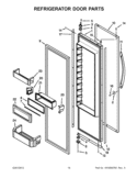 REFRIGERATOR DOOR PARTS Diagram and Parts List for KSSC48QVS05  KitchenAid Refrigerator
