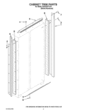 CABINET TRIM PARTS Diagram and Parts List for KSSO42FTX16  KitchenAid Refrigerator