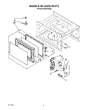 DOOR AND LATCH Diagram and Parts List for MT6120XYQ1  Whirlpool Microwave