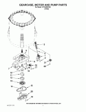 GEARCASE, MOTOR AND PUMP PARTS Diagram and Parts List for WTW4820XQ0  Whirlpool Washer