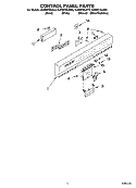 CONTROL PANEL PARTS Diagram and Parts List for KUDI01DLBL0  KitchenAid Dishwasher