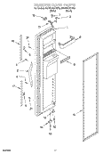 FREEZER DOOR Diagram and Parts List for 6ED22DQXFB03  Whirlpool Refrigerator