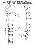 MOTOR AND ICE CONTAINER PARTS Diagram and Parts List for KSRS25FTSS01  KitchenAid Refrigerator