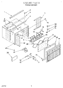 CABINET Diagram and Parts List for ACM102XF0  Whirlpool Air Conditioner