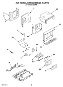 AIR FLOW AND CONTROL PARTS Diagram and Parts List for ACQ068PS1  Whirlpool Air Conditioner