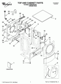 TOP AND CABINET PARTS Diagram and Parts List for WFW9300VU02  Whirlpool Washer
