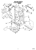 FRAME PARTS Diagram and Parts List for KUCS03FSSS0  KitchenAid Trash Compactor