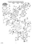 CABINET AND STIRRER Diagram and Parts List for KEMC378HWH0  KitchenAid Microwave Oven Combo