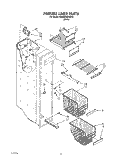 FREEZER LINER Diagram and Parts List for 3XARG485WP00  Whirlpool Refrigerator