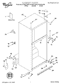 CABINET, LITERATURE Diagram and Parts List for GT22DKXJB00  Whirlpool Refrigerator