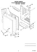 DOOR PARTS Diagram and Parts List for KURS24RSBS01  KitchenAid Refrigerator