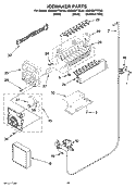 ICEMAKER PARTS Diagram and Parts List for KSRX22FTWH00  KitchenAid Refrigerator