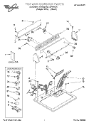 TOP AND CONSOLE, LIT/OPTIONAL Diagram and Parts List for LGV4634JT0  Whirlpool Dryer