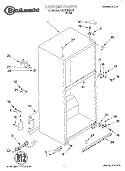 CABINET Diagram and Parts List for 3XKVN600F04  Whirlpool Refrigerator
