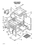 OVEN Diagram and Parts List for SF302BEAQ0  Whirlpool Range