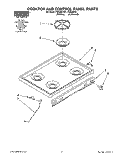 COOKTOP AND CONTROL PANEL Diagram and Parts List for FGS385YL1  Whirlpool Range