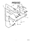 MANIFOLD Diagram and Parts List for FGP320AW0  Roper Range