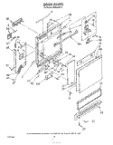 DOOR Diagram and Parts List for DU8100XT0  Whirlpool Dishwasher