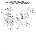 INTERNAL OVEN PARTS Diagram and Parts List for KEBC208KSS02  KitchenAid Wall Oven