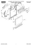 FRAME AND CONSOLE Diagram and Parts List for RUD3000HB0  Roper Dishwasher