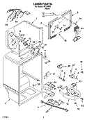 LINER PARTS Diagram and Parts List for IMT188300  Inglis Refrigerator