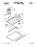 COOKTOP Diagram and Parts List for RS610PXEN0  Whirlpool Range