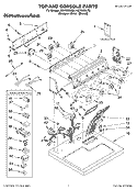 TOP AND CONSOLE, LITERATURE Diagram and Parts List for KGYS850JT2  KitchenAid Dryer