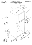 CABINET Diagram and Parts List for ET22RMXGN01  Whirlpool Refrigerator