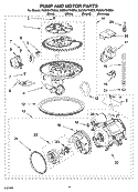PUMP AND MOTOR PARTS Diagram and Parts List for KUDK01TKBS0  KitchenAid Dishwasher