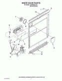 INNER DOOR PARTS Diagram and Parts List for 7GU3800XTVY6  Whirlpool Dishwasher