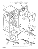 LINER PARTS Diagram and Parts List for W5TXEWFWT01  Whirlpool Refrigerator
