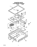 COOKTOP, LIT/OPTIONAL Diagram and Parts List for KEDC205YBL2  KitchenAid Range