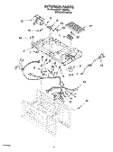 INTERIOR Diagram and Parts List for MH7130XEQ3  Whirlpool Microwave