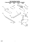 TOP VENTING PARTS Diagram and Parts List for KGRA806PBT02  KitchenAid Range