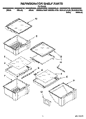 REFRIGERATOR SHELF PARTS Diagram and Parts List for GS6NBEXRY04  Whirlpool Refrigerator
