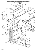 CONTROL AND REAR PANEL PARTS Diagram and Parts List for TAWB300RW1  Estate Washer