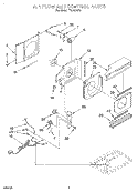 AIR FLOW AND CONTROL Diagram and Parts List for TA07002F0  Whirlpool Air Conditioner